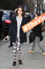 AUBREY PLAZA Arrives at The View in New York