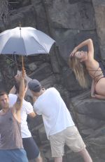 CANDICE SWANEPOEL in Bikini at Photoshoot in Caribbean