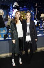 CARA DELEVINGNE and KATE MOSS at Printemps Christmas Decorations Inauguration in Paris