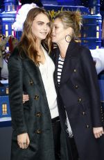 CARA DELEVINGNE and KATE MOSS at Printemps Christmas Decorations Inauguration in Paris