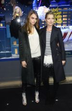 CARA DELEVINGNE and KATE MOSS at Printemps Christmas Decorations Inauguration in Paris