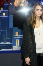 CARA DELEVINGNE and KATE MOSS at Printemps Christmas Decorations Inauguration in Paris
