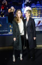 CARA DELEVINGNE and KATE MOSS at Printemps Christmas Decorations Inauguration in Paris