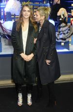 CARA DELEVINGNE and KATE MOSS at Printemps Christmas Decorations Inauguration in Paris