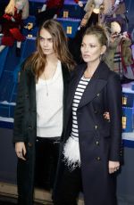 CARA DELEVINGNE and KATE MOSS at Printemps Christmas Decorations Inauguration in Paris