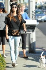 CARA SANTANA Walks Her Dog Out in West Hollywood