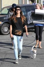 CARA SANTANA Walks Her Dog Out in West Hollywood