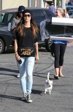CARA SANTANA Walks Her Dog Out in West Hollywood