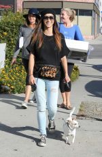 CARA SANTANA Walks Her Dog Out in West Hollywood