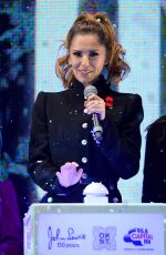 CHERYL COLE Switches Oxford street Christmas Lights in London