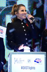 CHERYL COLE Switches Oxford street Christmas Lights in London