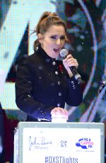 CHERYL COLE Switches Oxford street Christmas Lights in London