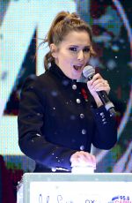 CHERYL COLE Switches Oxford street Christmas Lights in London