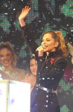 CHERYL COLE Switches Oxford street Christmas Lights in London