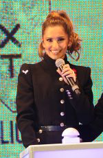 CHERYL COLE Switches Oxford street Christmas Lights in London