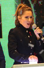 CHERYL COLE Switches Oxford street Christmas Lights in London