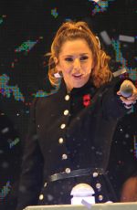 CHERYL COLE Switches Oxford street Christmas Lights in London