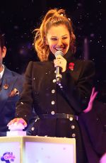CHERYL COLE Switches Oxford street Christmas Lights in London