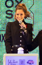 CHERYL COLE Switches Oxford street Christmas Lights in London