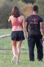 CHLOE GOODMAN Workout at a Park in Essex