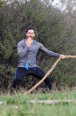 CHLOE GOODMAN Workout at a Park in Essex
