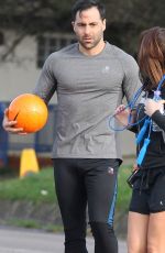 CHLOE GOODMAN Workout at a Park in Essex