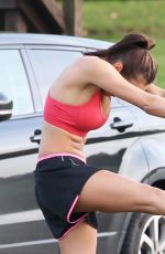 CHLOE GOODMAN Workout at a Park in Essex