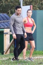 CHLOE GOODMAN Workout at a Park in Essex