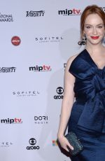 CHRISTINA HENDRICKS at International Academy of Television Arts & Sciences Emmy Awards in New York