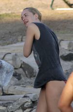 DAKOTA JOHNSON at a Beach in Pantelleria, Italy