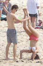 DEMI HARMAN and Alec Snow at a Beach in Sydney