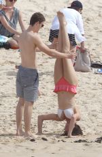 DEMI HARMAN and Alec Snow at a Beach in Sydney