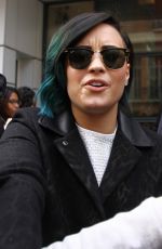 DEMI LOVATO Leaves NRJ Radio Studios in Paris