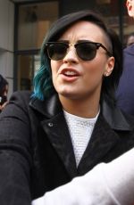DEMI LOVATO Leaves NRJ Radio Studios in Paris