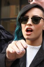 DEMI LOVATO Leaves NRJ Radio Studios in Paris