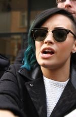 DEMI LOVATO Leaves NRJ Radio Studios in Paris