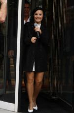 DEMI LOVATO Leaves NRJ Radio Studios in Paris