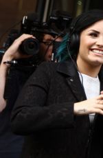 DEMI LOVATO Leaves NRJ Radio Studios in Paris
