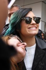 DEMI LOVATO Leaves NRJ Radio Studios in Paris