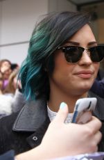 DEMI LOVATO Leaves NRJ Radio Studios in Paris