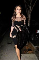 ELIZABETH HURLEY Night Out in London