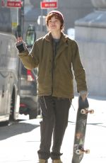 ELLE FANNING on the Set of Three Generations in Brooklyn