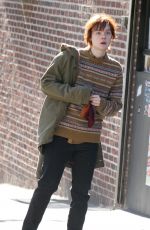ELLE FANNING on the Set of Three Generations in Brooklyn