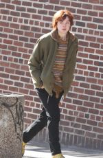 ELLE FANNING on the Set of Three Generations in Brooklyn