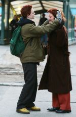 ELLE FANNING on the Set of Three Generations in New York