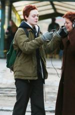 ELLE FANNING on the Set of Three Generations in New York