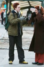 ELLE FANNING on the Set of Three Generations in New York