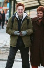 ELLE FANNING on the Set of Three Generations in New York