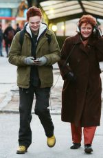 ELLE FANNING on the Set of Three Generations in New York