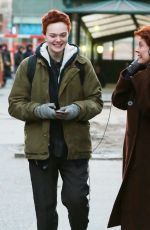 ELLE FANNING on the Set of Three Generations in New York